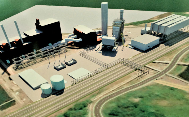 A rendering of the proposed new Danskammer Power Plant in Middlehope.